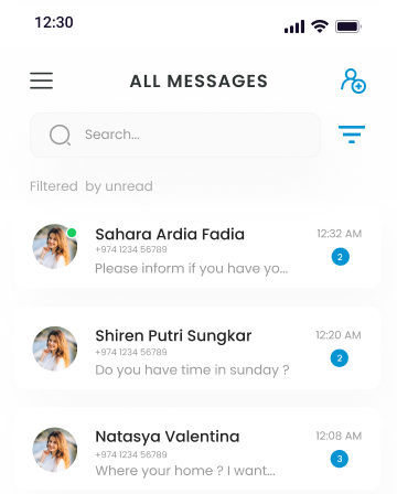 WhatsApp CRM Mockup